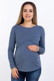 Лонгслив для беременных и кормящих 10885 синий