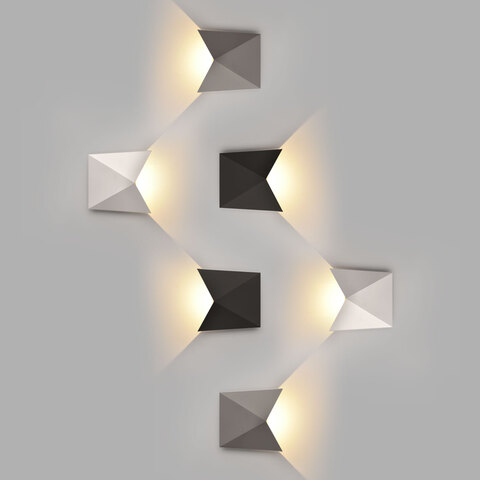 Уличный настенный светодиодный светильник 1517 TECHNO LED BATTERFLY черный