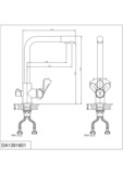 Смеситель для кухни D&K Rhein.Marx (DA1391601) с подключением к фильтру хром