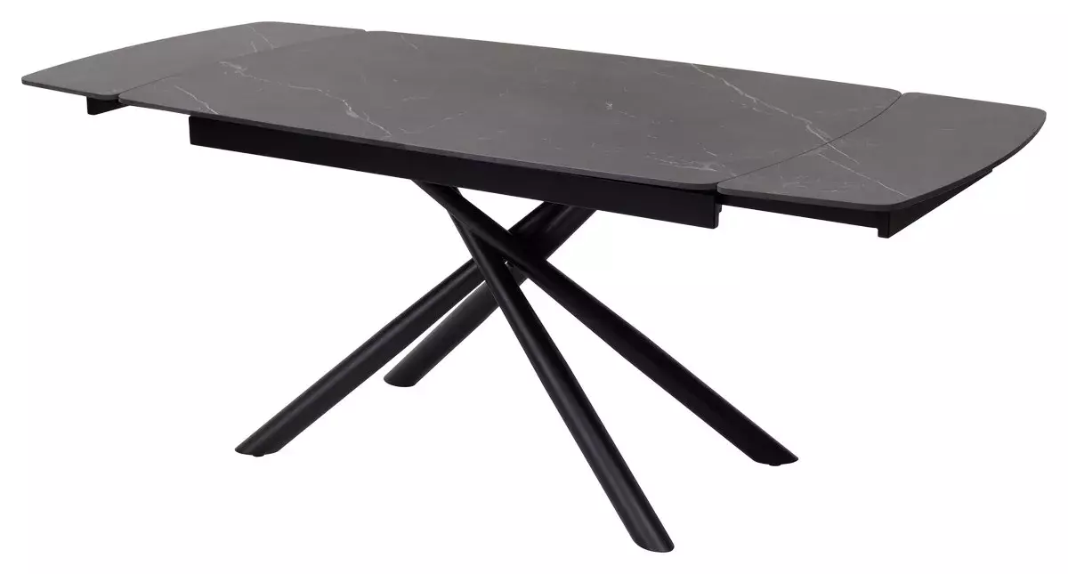 Стол RIVOLI 140 MATT BLACK MARBLE SOLID CERAMIC / BLACK, DISAUR