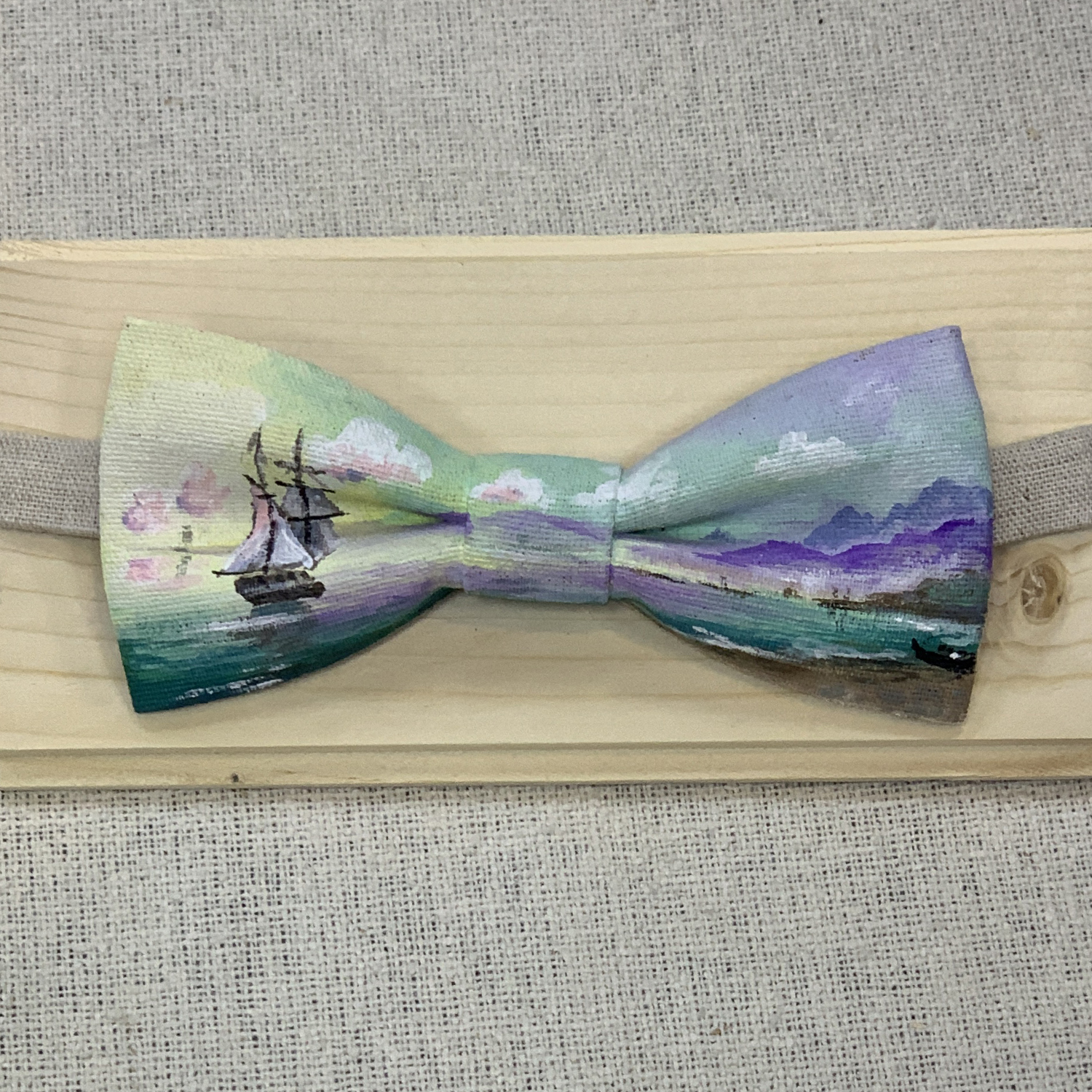 галстук бабочка ручной росписи