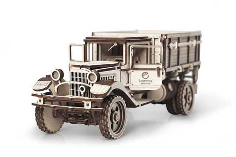 Грузовик ГАЗ-АА с кузовом от Леммо - Деревянный конструктор, сборная модель, 3D пазл, для детей и взрослых. Интересные подарки, фото, отзывы
