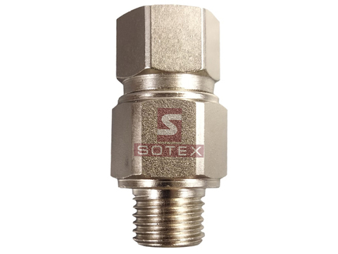 Поворотный шарнир 3/8 папа - 1/4 мама SOTEX STX-SW38