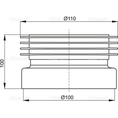 A99 Манжета для унитаза прямая