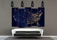 Модульная картина "Огни Мира"