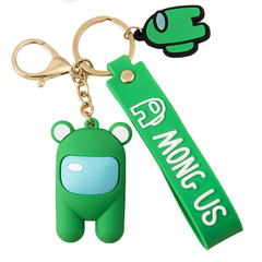 Брелок резиновый Амонг ас зелёный