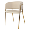 Стул Helning, бежевый велюр, ножки латунь