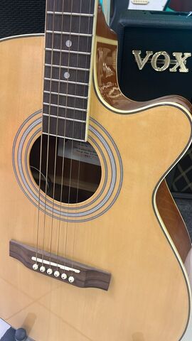 Mustang MF24CE - Электроакустическая гитара с вырезом 4EQ, верхняя дека ель фанера/гриф нато+палисандр