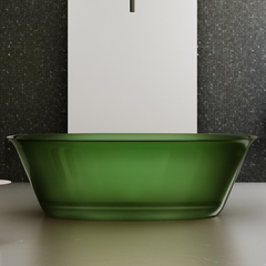 Abber AT9707Emerald прозрачная ванна из полиэфирной смолы 170x75x55 фото