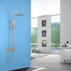 Abber AF8816GL Душевая стойка Abber Emotion AF8816GL с изливом, золото матовое