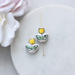 Подвеска керамическая Тюльпан 16*14 мм, Ф006