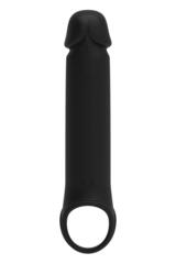 Черная насадка-удлинитель с вибрацией Vibrating Extender With Remote - 