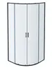 Aquatek AQ ARI RO 09020GM AQ ARI RO 09020GM Душевой уголок 1/4 круга, двери раздвижные 900x900x2000, профиль оружейная сталь, стекло прозрачное
