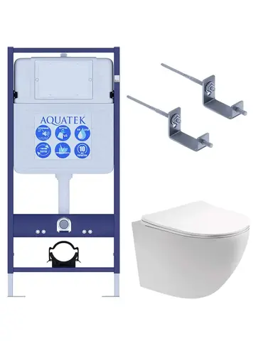 Aquatek SET Aquatek ЕВРОПА T-17-KKI2 SET Aquatek ЕВРОПА T-17-KKI2 (рама Aquatek Standard INS-0000017+крепеж KKI-0000002+унитаз ЕВРОПА AQ1900T-00 с тонким сиденьем soft-close)