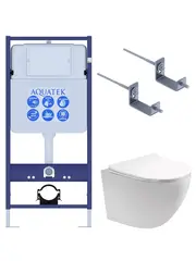 Aquatek SET Aquatek ЕВРОПА T-17-KKI2 SET Aquatek ЕВРОПА T-17-KKI2 (рама Aquatek Standard INS-0000017+крепеж KKI-0000002+унитаз ЕВРОПА AQ1900T-00 с тонким сиденьем soft-close) фото