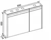 Aquanet 165582 Компл.3 - Зеркало Лайн 90 L камерино со свет.(165582)
