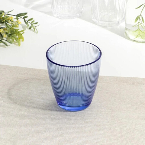 Стакан низкий "Концепто Страйпи" синий 250 мл