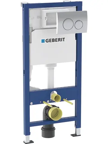 Geberit 458.118.21.2 Инсталляция Geberit Duofix для подвесного унитаза, 112 см, со смывным бачком Delta 12 см, смывная клавиша Delta20 хром глянцевый