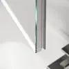 SC8080 Зеркальный шкаф для ванной комнаты из алюминия SANCOS Evoke 800x700х136 мм, с LED подсветкой