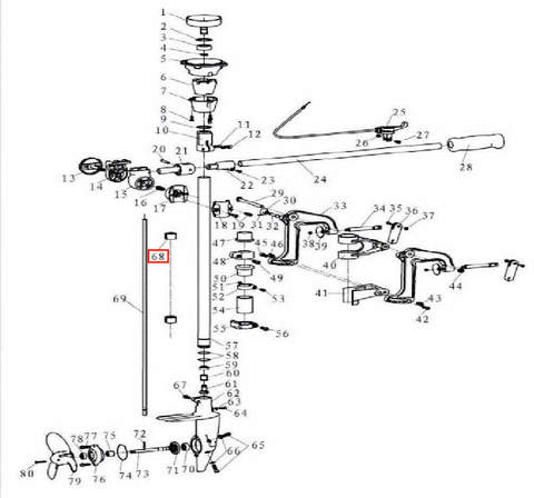 Подшипник 8×24.5×20 для лодочного мотора T3,5 Sea-PRO