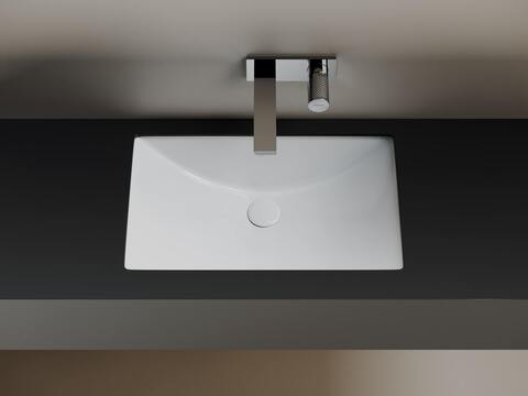 Ceramica Nova CN6082 Раковина встраиваемая снизу Era прямоугольная с отверстием перелива, 600x390x190, белый