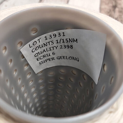 Меринос SUPERGEELONG 1/15 белый натуральный
