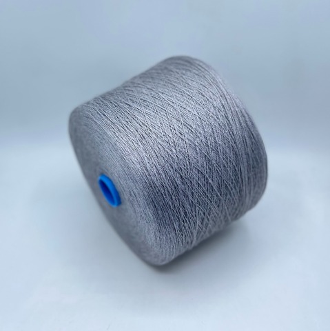 Бобинная пряжа(пр.Италия),2/30 1500м/100гр. 50% Меринос, 50%Шелк, цвет-Стальной, арт.35278