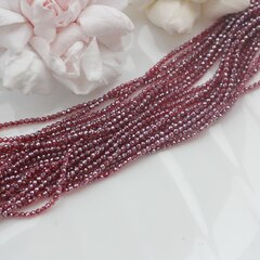 Бусины стеклянные тёмно-бордовый круглые 2 мм, К075
