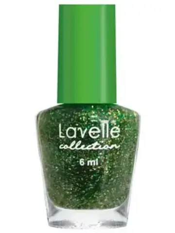 Lavellecollection Лак миниколор тон №113 прозрачный с желто-зеленым глитером  6мл