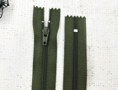 Молния брючная SBS автомат, L 20 см, Т3, н/р, хаки