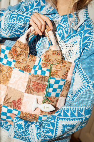 Сумка Soeurs Basket Bag 7 сине-коричневая