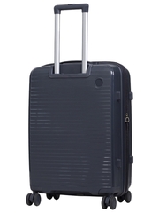 Чемодан полипропилен ЛЮКС облегченный средний Серый 65x43x27 см (М) без расширения (цена указана на САМОВЫВОЗ)7