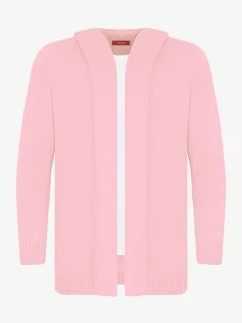 Кардиган с капюшоном из шелка