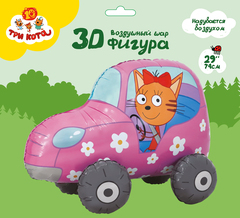 К Фигура, Три Кота, Карамелька в машинке, 29''/74 см, 1 шт. (В упаковке)