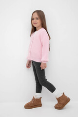 рейтузы  для девочки  К 421/тем.серый меланж