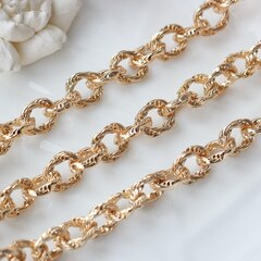 Цепочка с витым плетением 17*13 мм, позолота, 31 см, А006-1 (31см)