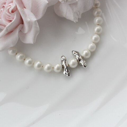 Бусина спейсер, 14*4 мм, родий, П179