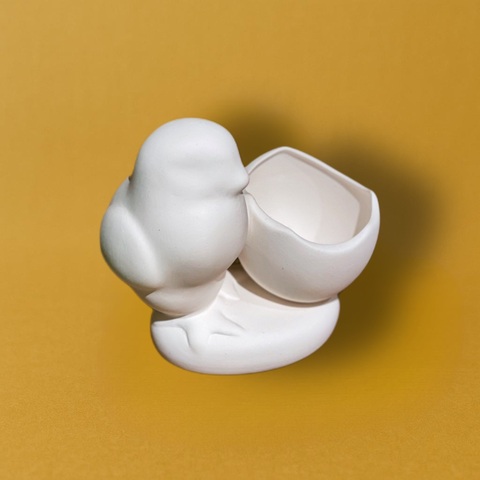 пасхальный цыпленок, подставка под яйца 10 см ( фарфор)