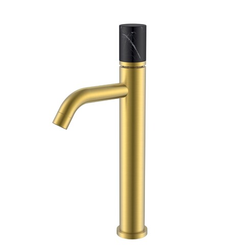 Boheme 122-MG-MR-B Смеситель STICK для умыв.выс.MATT GOLD MRAMOR BLACK_Комплект