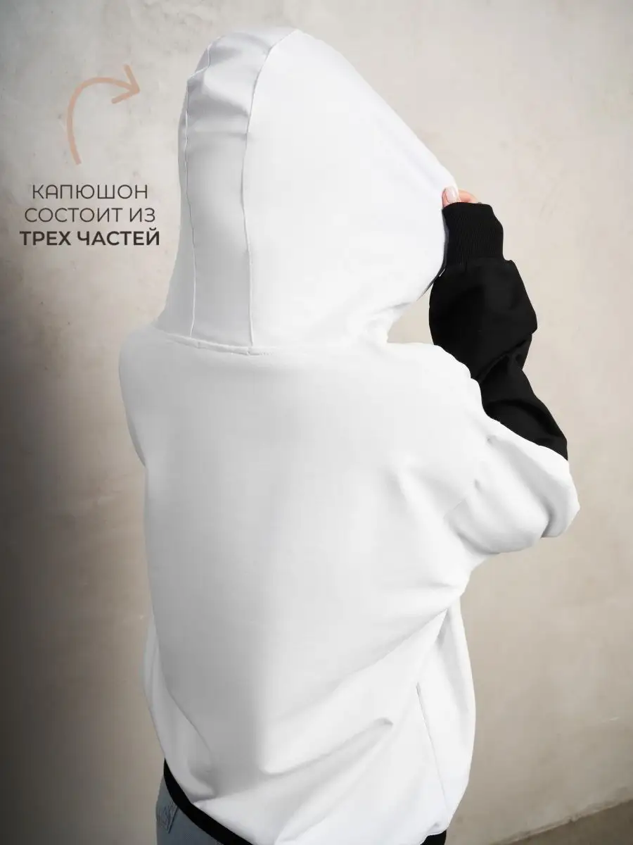 Худи женское мужское оверсайз с принтом аниме с капюшоном