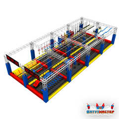 Полоса препятствий ниндзя-парк «Сплошной Вызов», 18×6×4 м