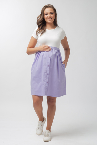 Платье для беременных и кормящих 16446 тофу-сирень