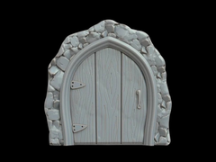 Силиконовый молд № 419 Дверь большая ( серия домики для гномов и фей)