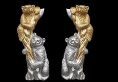 Силиконовые молды Медведи малые левый и правый. Набор 2 шт