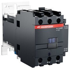 Контактор Prompower PLC1D40BD серии Pulse, ток 40А, 3 полюса, доп контакт 1НО+1НЗ, катушка 24DC