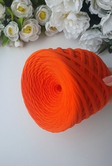 Orange knitting yarn