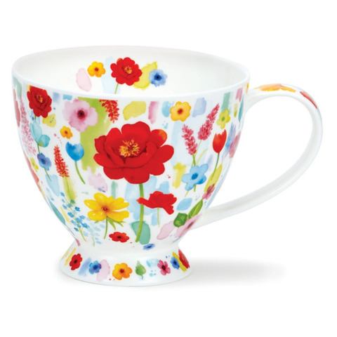 Кружка 450мл Dunoon Цветочный взрыв Скай красная