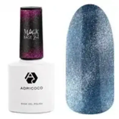 Светоотражающая цветная база ADRICOCO Magic Base 2 in 1 №01 - сказочный синий (8 мл)