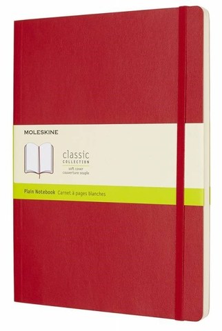 Блокнот Moleskine Classic Soft, цвет красный, без разлиновки