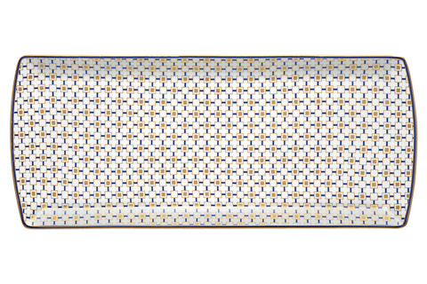 Блюдо 35х15см Pozzi Milano 1876 Charles серое